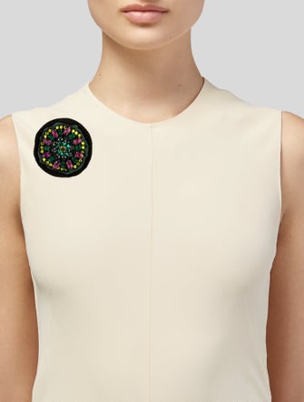 Prada Crystal & Fabric Brooch