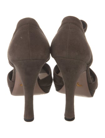 Prada Suede D'Orsay Pumps