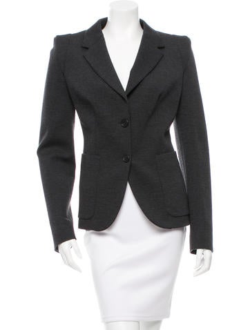 Prada Wool Notched-Lapel Blazer