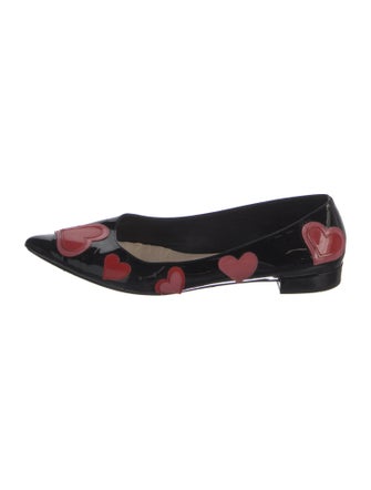 Prada Patent Leather Printed Flats