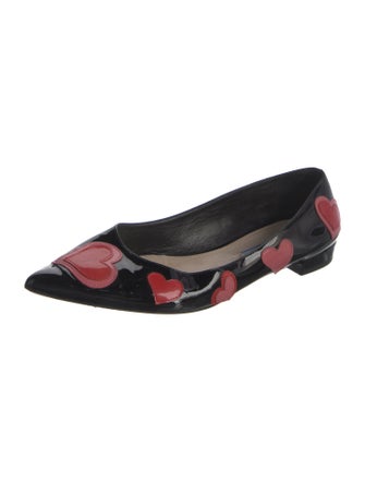 Prada Patent Leather Printed Flats
