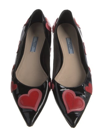 Prada Patent Leather Printed Flats