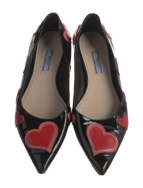 Prada Patent Leather Printed Flats