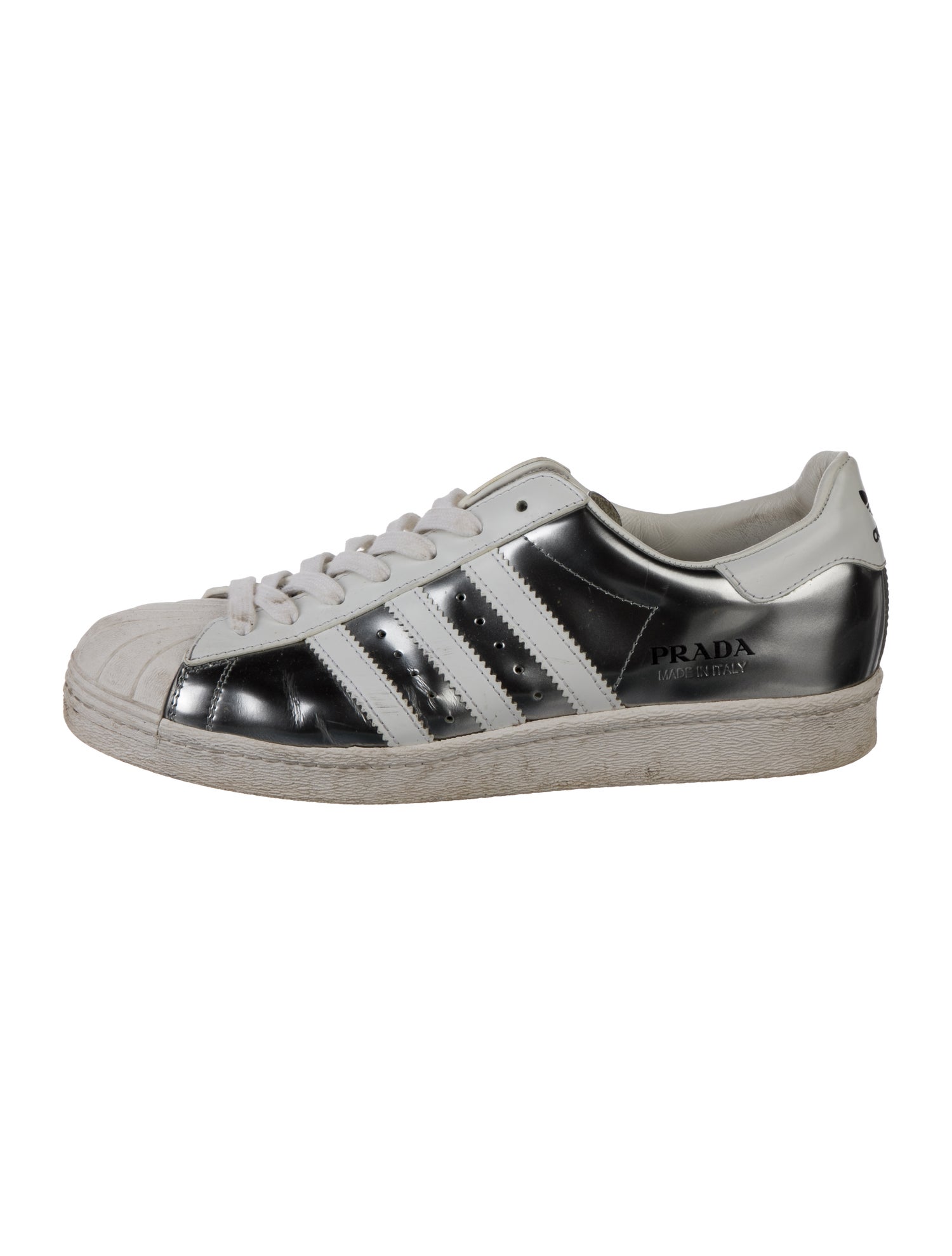Prada x adidas Leather Striped Sneakers