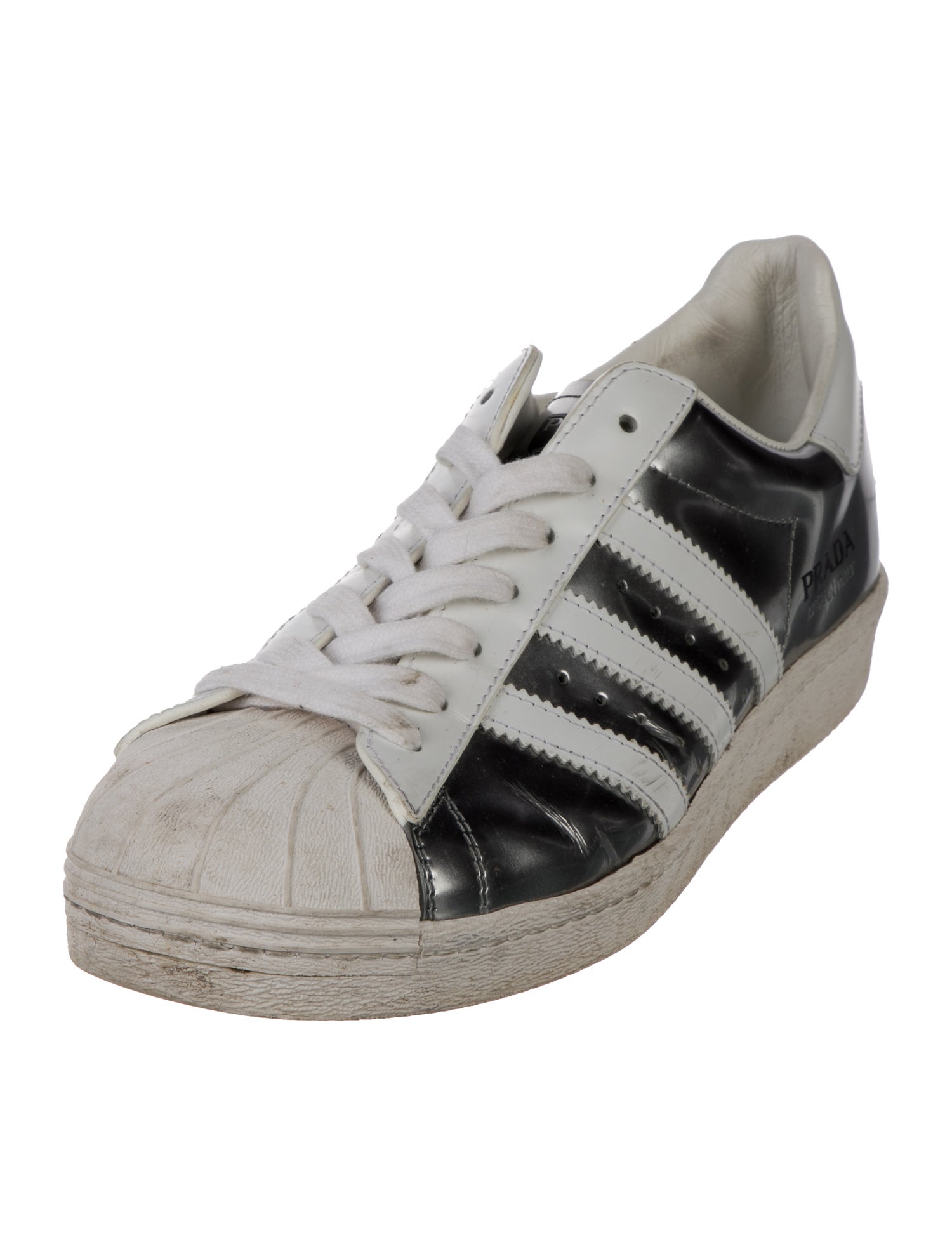Prada x adidas Leather Striped Sneakers