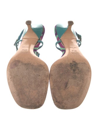 Prada Canapa Canvas Slingback Sandals