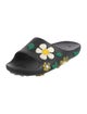 Prada Rubber Floral Print Slides