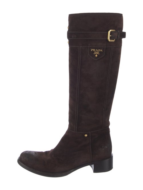 Prada Suede Riding Boots