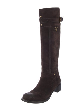 Prada Suede Riding Boots