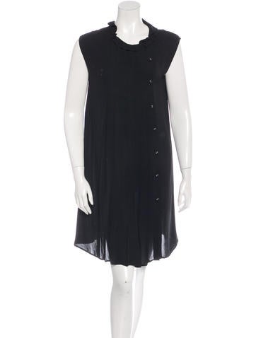 Prada Sleeveless Pleat Dress