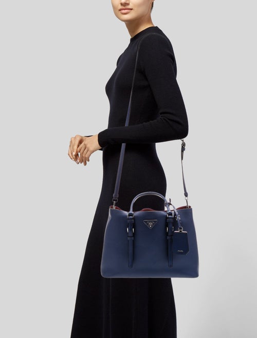 Prada Saffiano Lux Leather Top Handle Bag Large