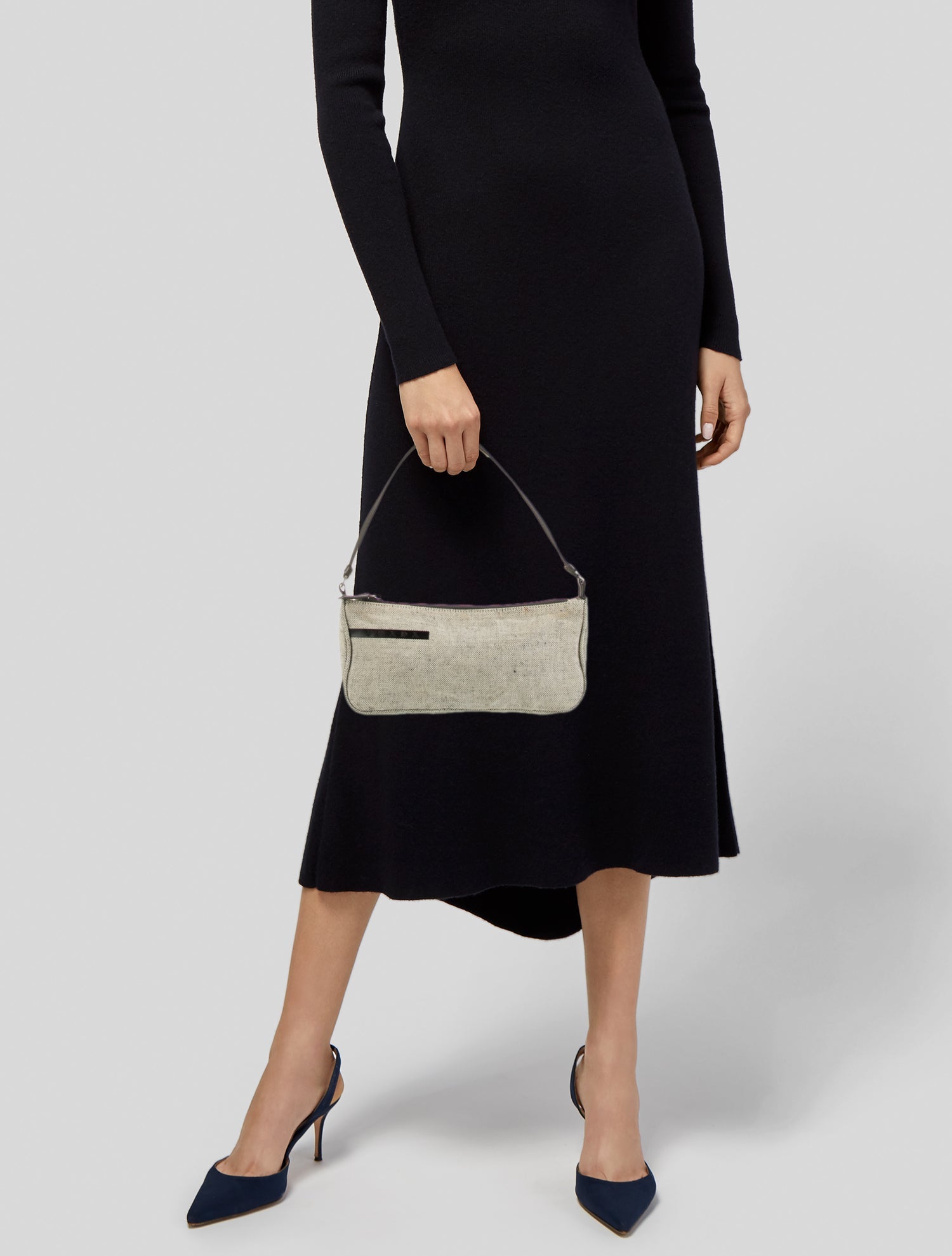 Prada Canvas Top Handle Bag