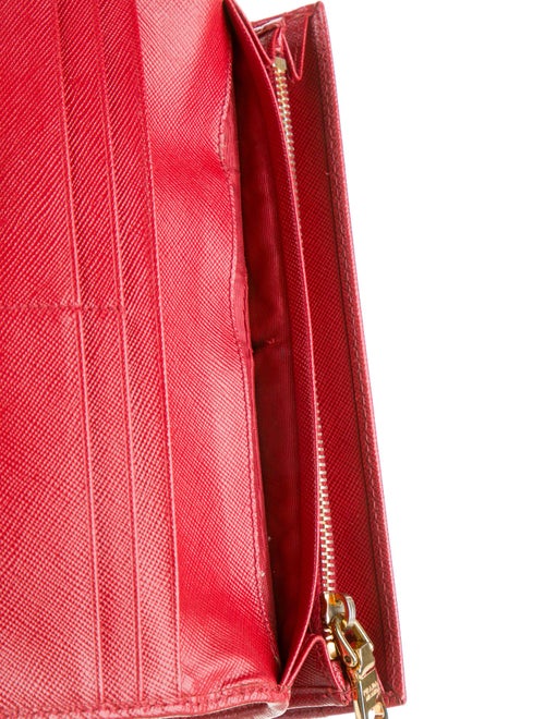Prada Saffiano Lux Leather Continental Wallet