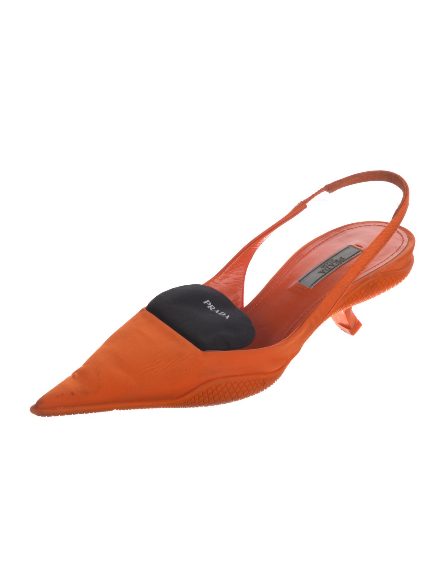Prada Nylon Slingback Pumps