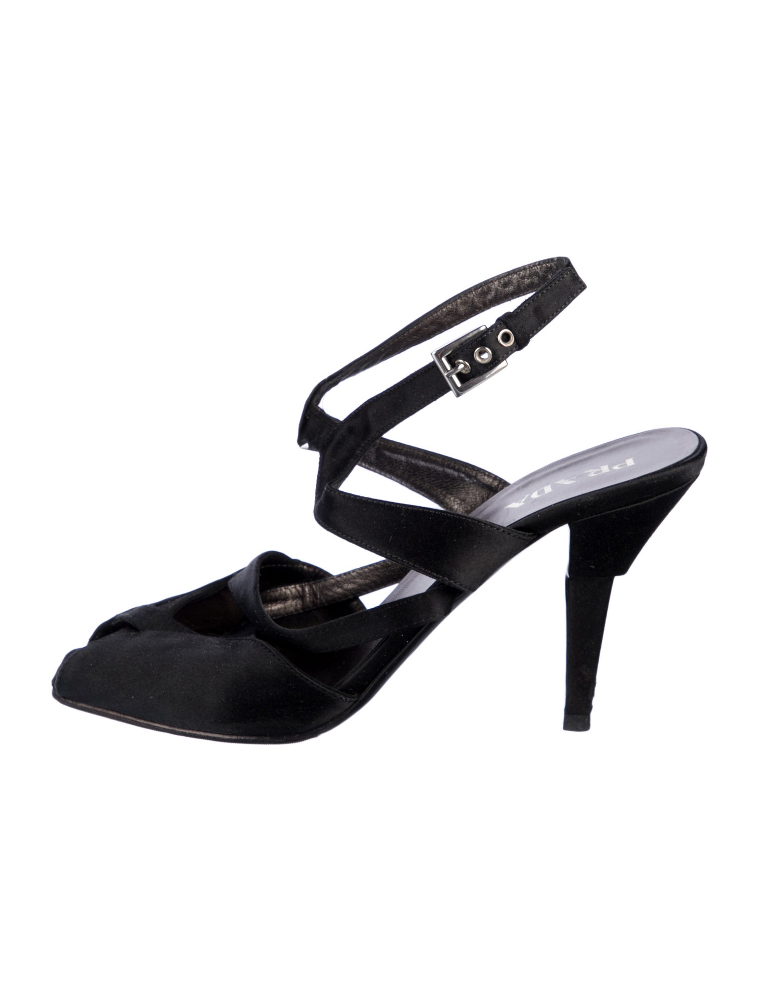 Prada Satin Slingback Sandals