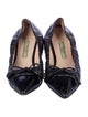 Prada Leather Bow Accents Ballet Flats