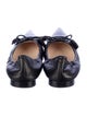 Prada Leather Bow Accents Ballet Flats