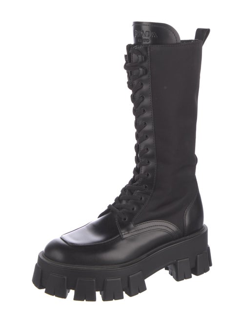 Prada Leather Combat Boots