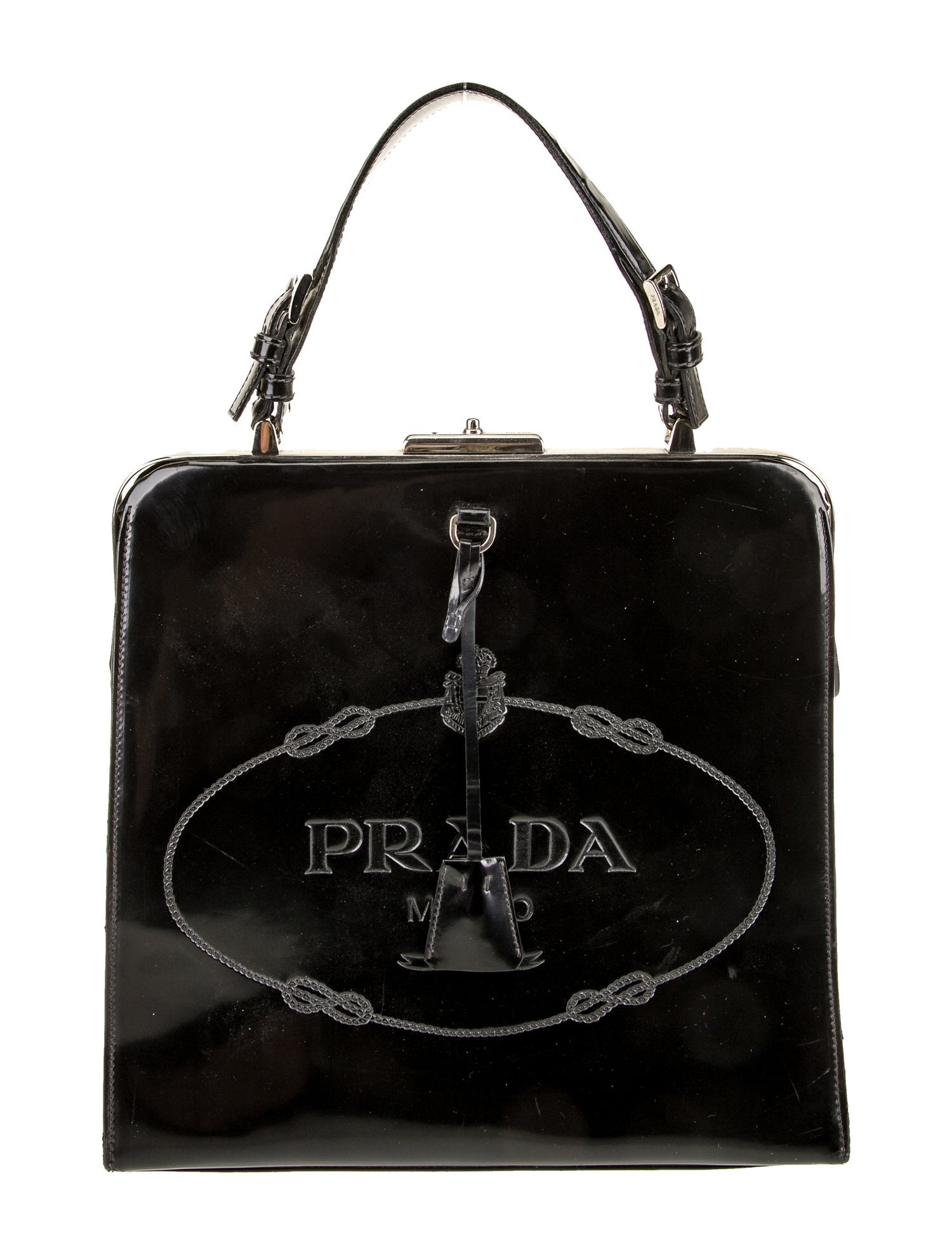 Prada Spazzolato Leather Top Handle Bag
