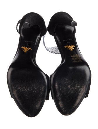Prada Suede Cutout Accent Sandals