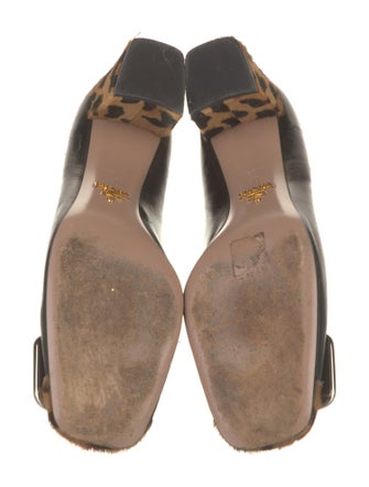 Prada Leather Animal Print Pumps
