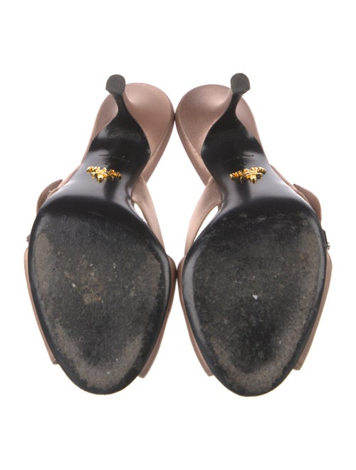 Prada Satin Crystal Embellishments Slides