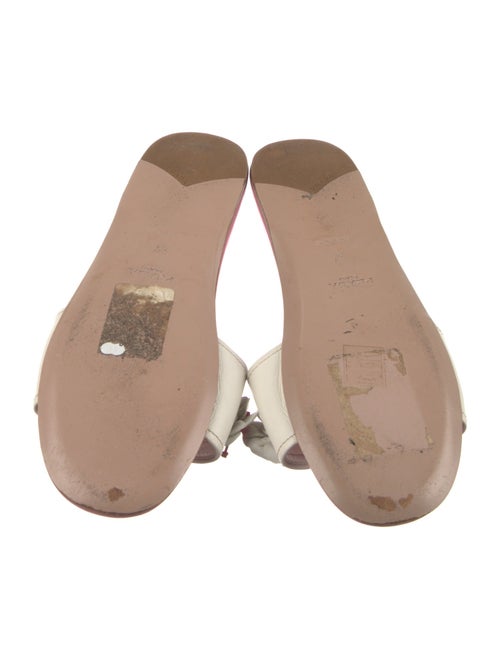 Prada Leather Floral Print Slides