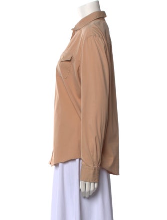 Prada Long Sleeve Button-Up Top