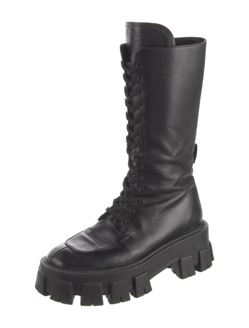 Prada Leather Combat Boots