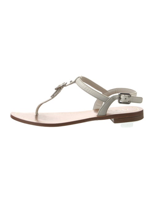 Prada Leather T-Strap Sandals