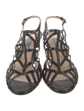 Prada Leather Gladiator Sandals