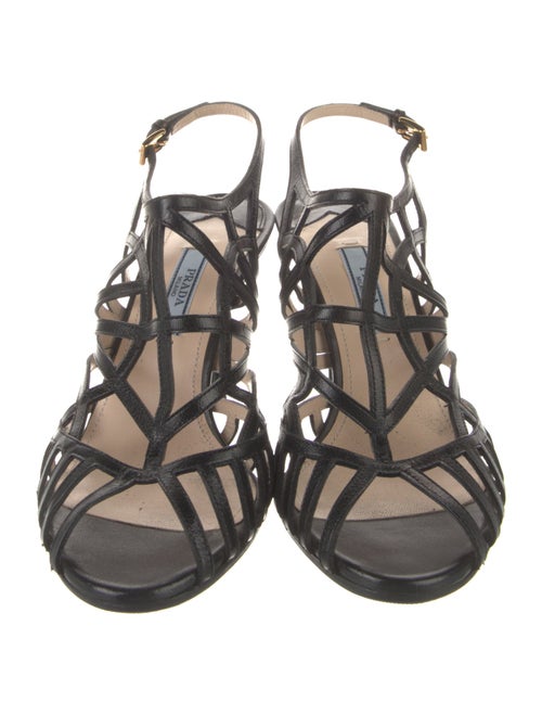 Prada Leather Gladiator Sandals