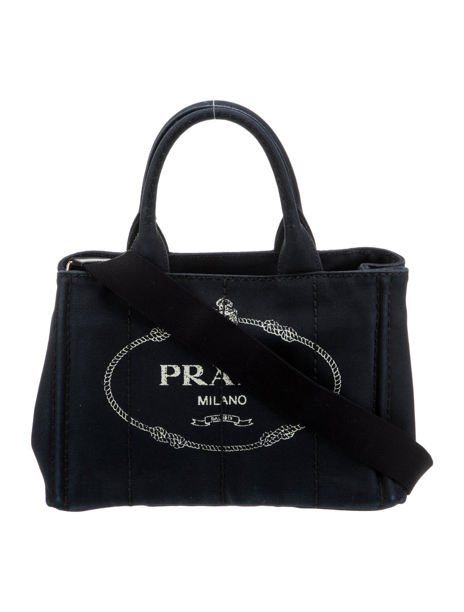 Prada Canvas Top Handle Bag