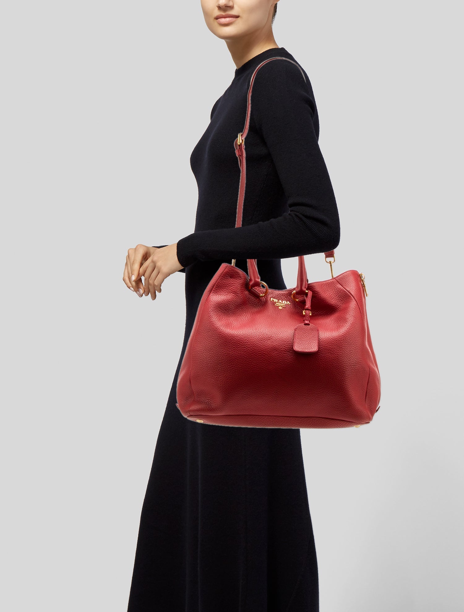 Prada Vitello Daino Leather Shoulder Bag