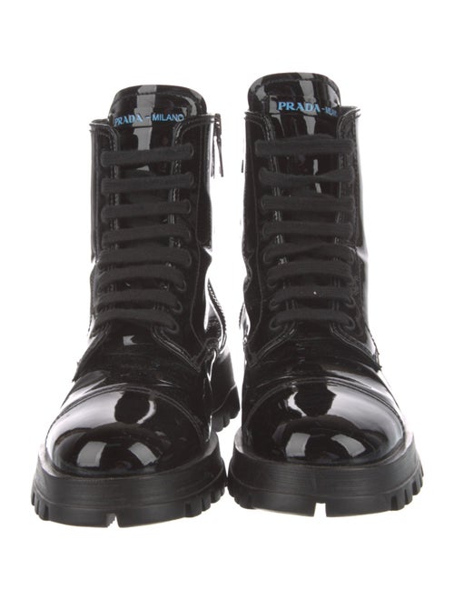 Prada Patent Leather Combat Boots