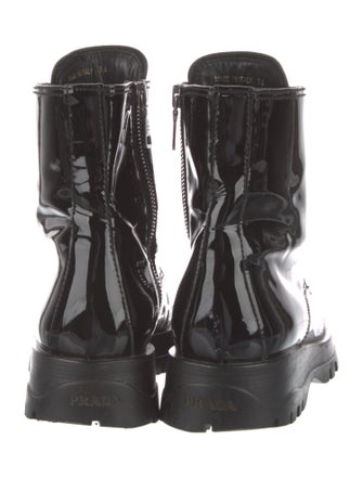 Prada Patent Leather Combat Boots