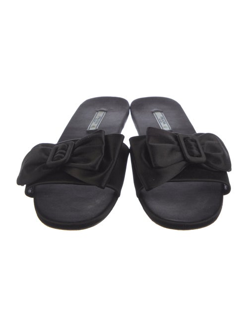 Prada Satin Bow Accents Slides