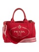 Prada Canvas Top Handle Bag