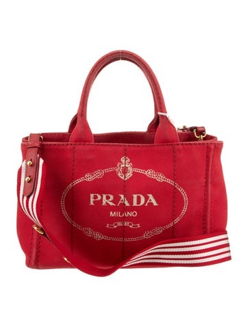 Prada Handle Bags Canvas Top Bag