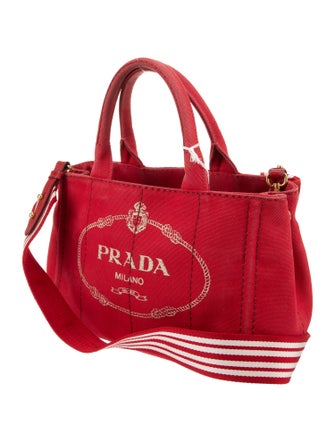 Prada Canvas Top Handle Bag