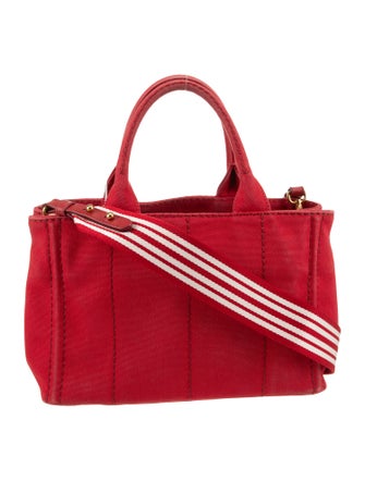 Prada Canvas Top Handle Bag