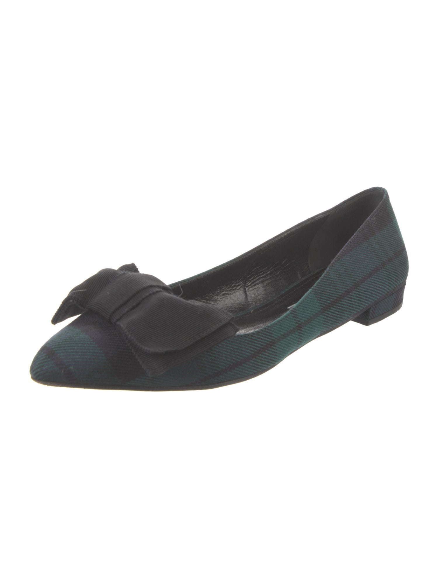 Prada Canvas Bow Accents Flats