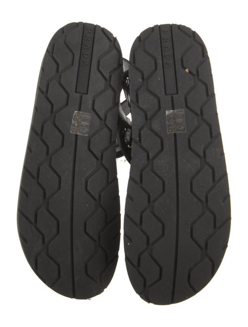 Prada Leather Studded Accents Gladiator Sandals