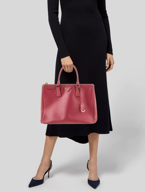 Prada Saffiano Lux Leather Galleria Double Zip Large