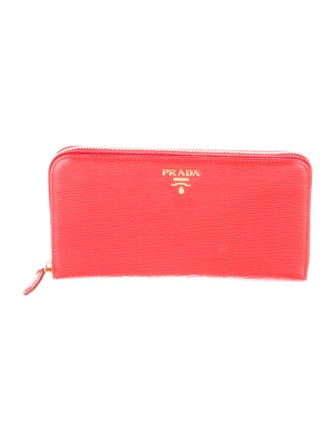 Prada Vitello Move Leather Continental Wallet