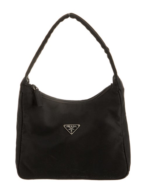 Prada Enameled Metal Triangle Tessuto Sport