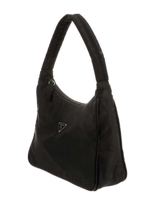 Prada Enameled Metal Triangle Tessuto Sport