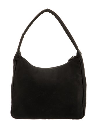 Prada Enameled Metal Triangle Tessuto Sport