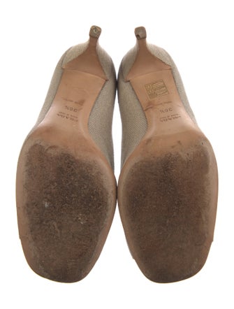 Prada Canvas Crystal Embellishments Pumps