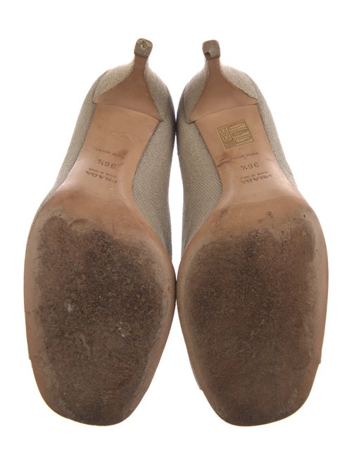 Prada Canvas Crystal Embellishments Pumps